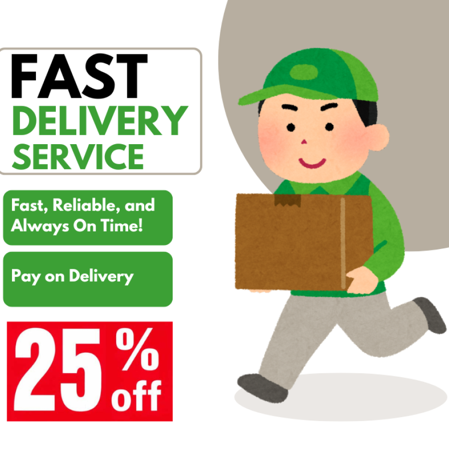 Green and White Express Delivery Facebook Post